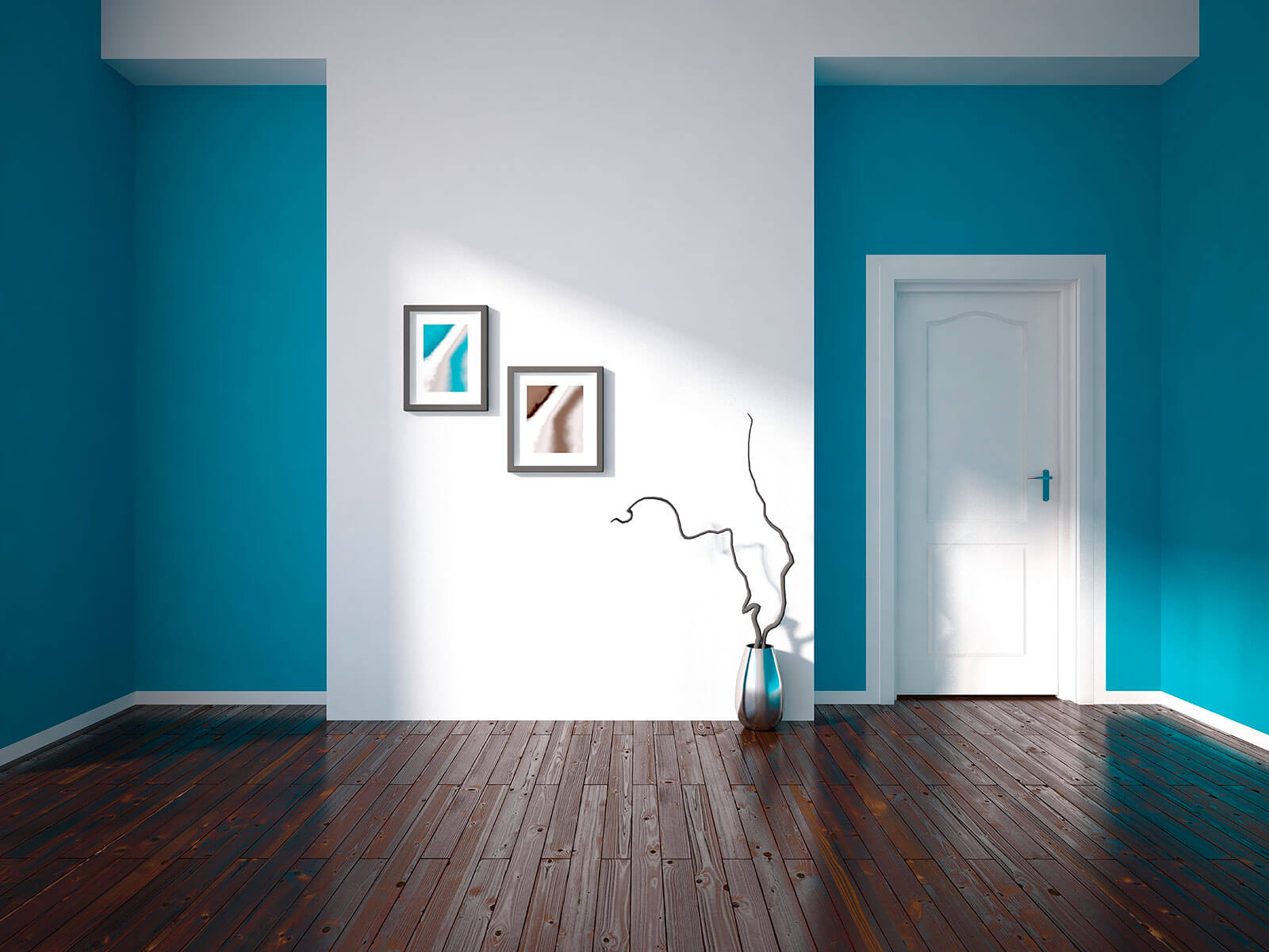 Темный пол голубые стены. Крашеные стены. Краска в интерьере квартиры. Покрашенные стены. Крашеные стены в квартире.